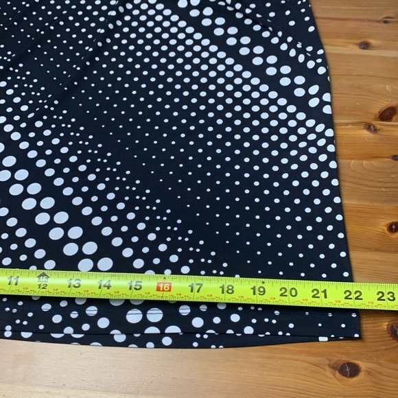 Tanjay Petite Navy Blue Sleeveless Office Top, Soft, Stretch, Polka Dots - Picture 5 of 9